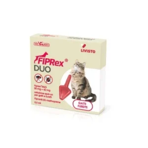 Antiparassitario gatti e furetti spot on mono pipetta - Fiprex Duo